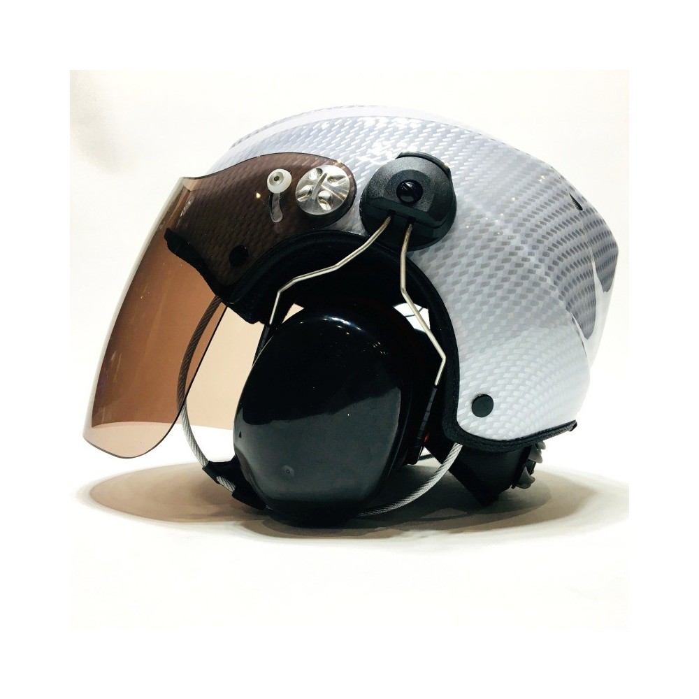 Solar X Carbon-Optic Biały słuchawki Peltor X4 z łącznością Spider