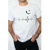 Koszulka z motywem paralotniowym "Heartbeat" Biała