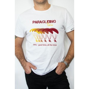 Koszulka z motywem paralotniowym PPG "Red Streak" (oddychająca)