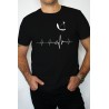 Koszulka z motywem paralotniowym "Heartbeat" Czarna