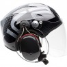 Kask Solar X 2 Czarno-szary z słuchawkami Peltor X5 z łącznością Spider