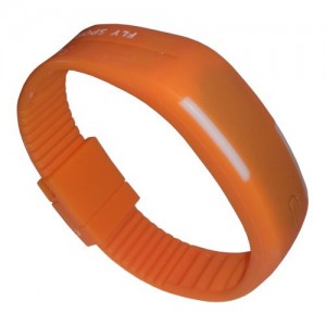Zegarek silikonowy Sari - Pomarańczowy 