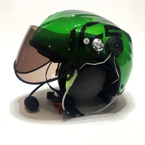 Solar X Czarno-zielony słuchawkami Peltor X4 z łącznością Spider
